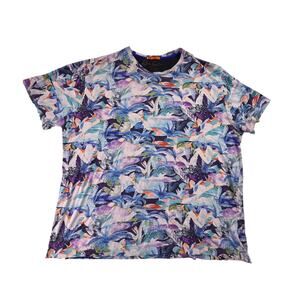 Robert Graham patterned cotton t shirt, size 3XLT, FLAW PICTURED